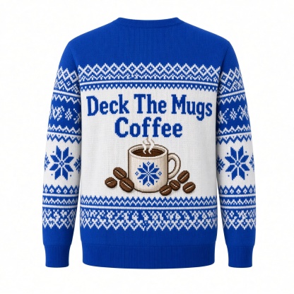 [popular-sweater:PX-04-16:back] Deck The Mugs Coffee Ugly Christmas Sweatshirt - Back view