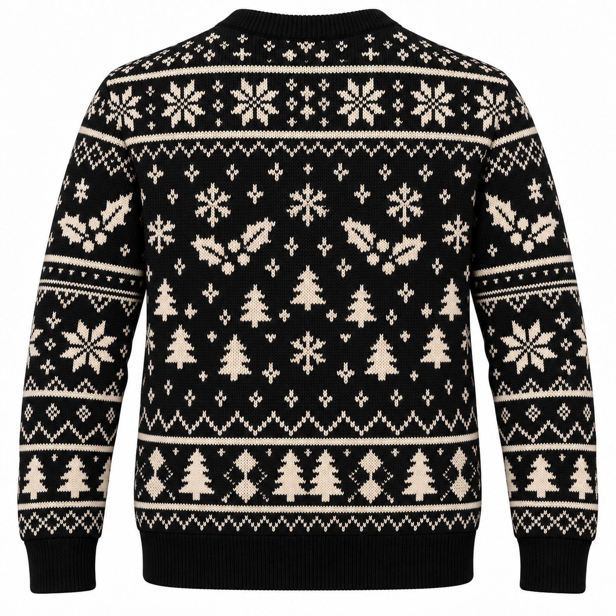 [popular-sweater:PX-05-10:back] Pittie Holidays Pit Bull Ugly Christmas Sweatshirt - Back view