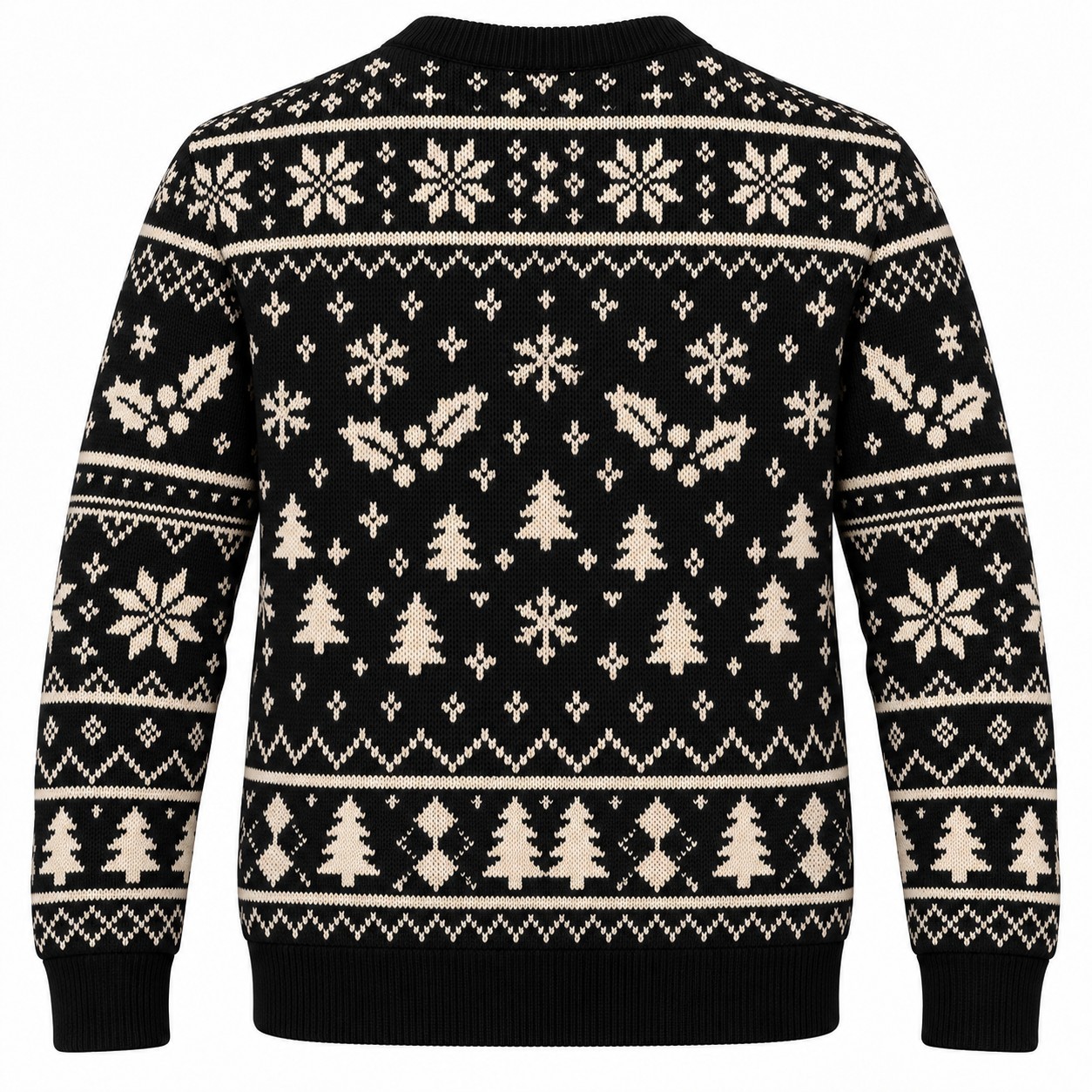 [popular-sweater:PX-05-10:back] Pittie Holidays Pit Bull Ugly Christmas Sweatshirt - Back view