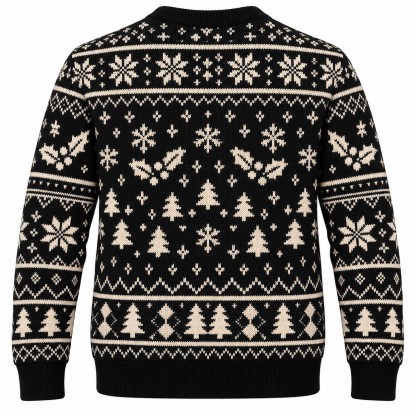 [popular-sweater:PX-05-10:back] Pittie Holidays Pit Bull Ugly Christmas Sweatshirt - Back view