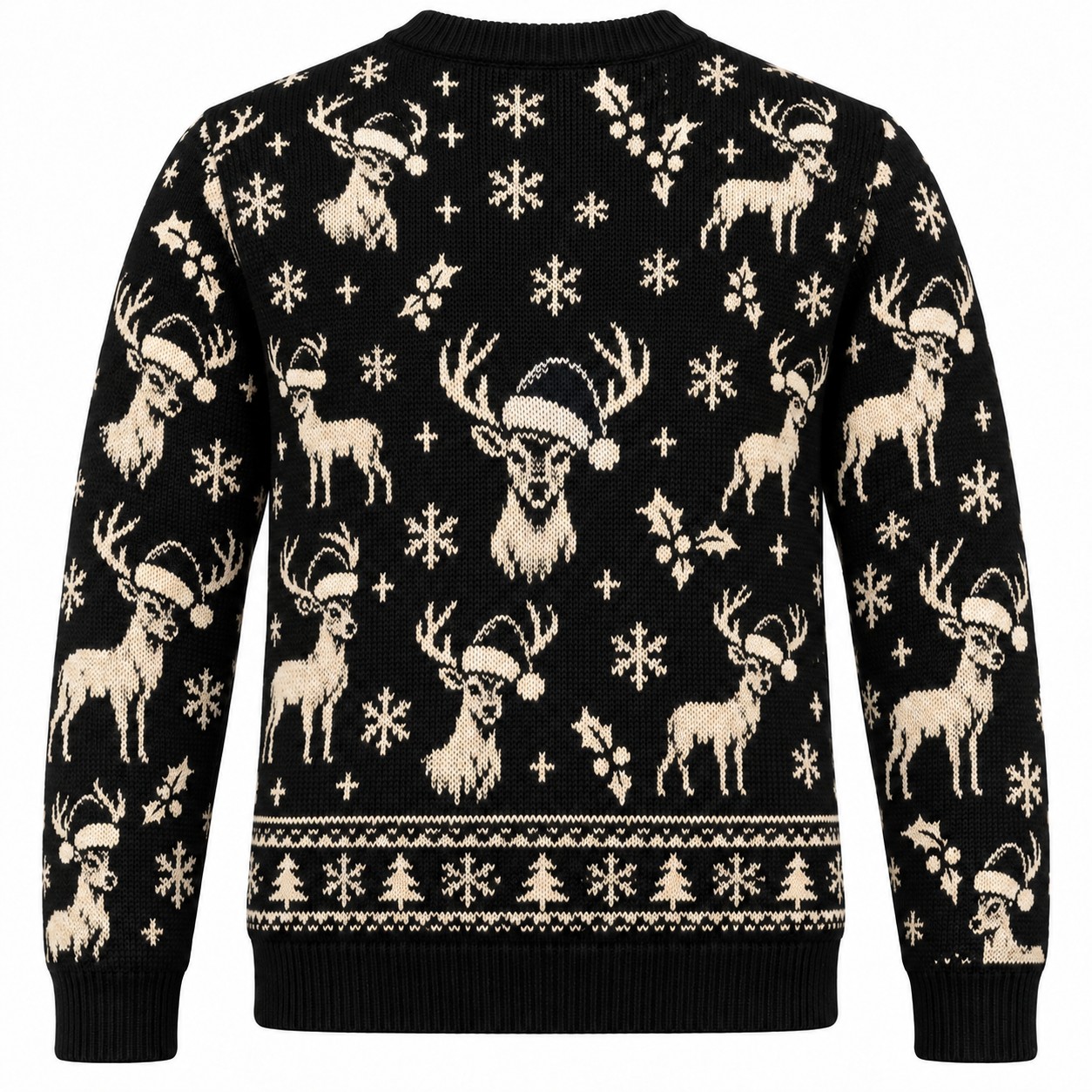 [popular-sweater:PX-07-02:back] Buck The Halls Ugly Christmas Sweatshirt - Back view
