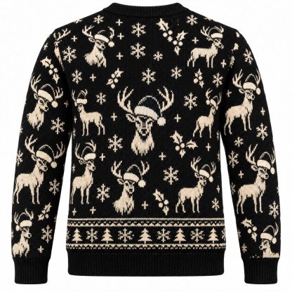 [popular-sweater:PX-07-02:back] Buck The Halls Ugly Christmas Sweatshirt - Back view