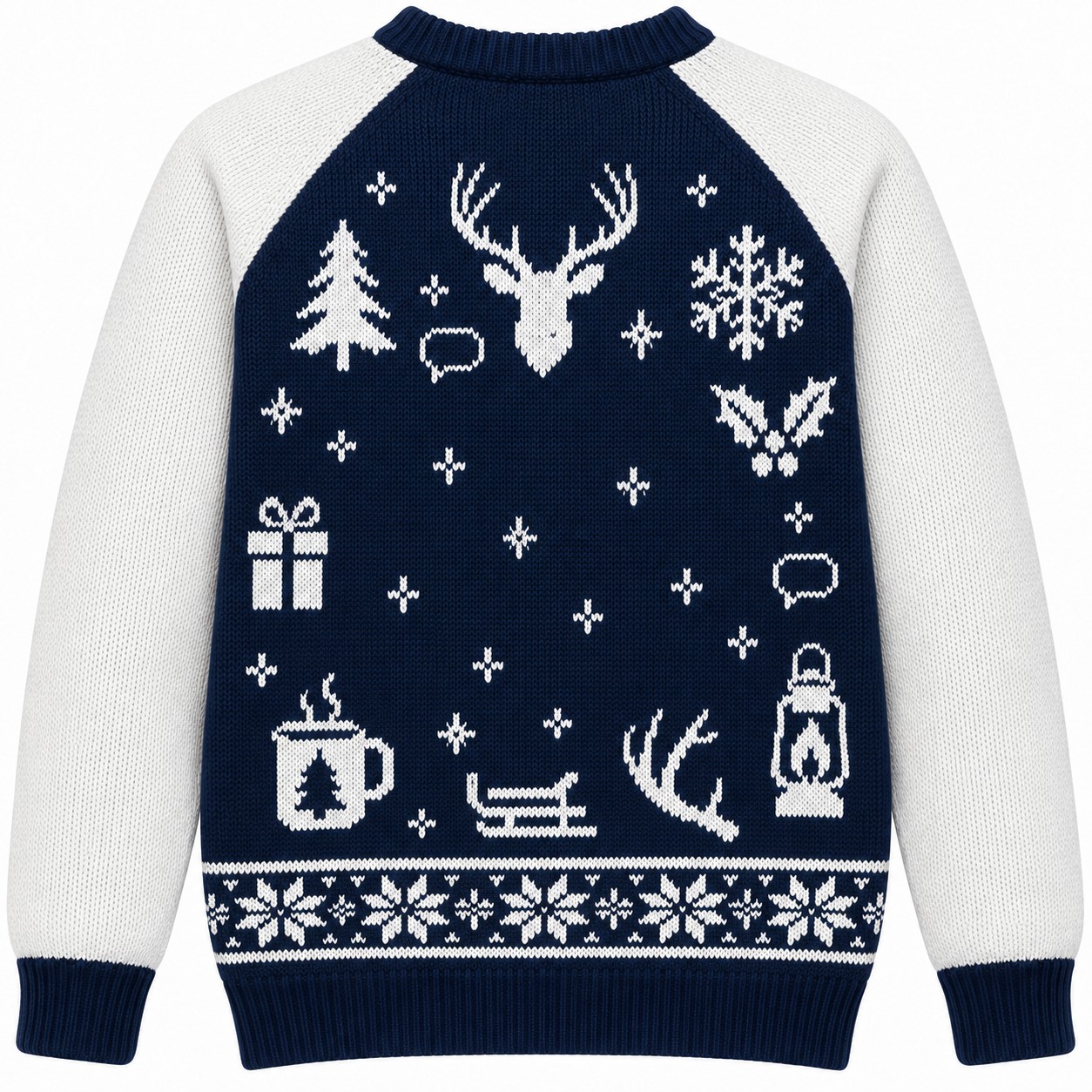 [popular-sweater:PX-07-03:back] Merry Huntmas Santa Ugly Christmas Sweatshirt - Back view