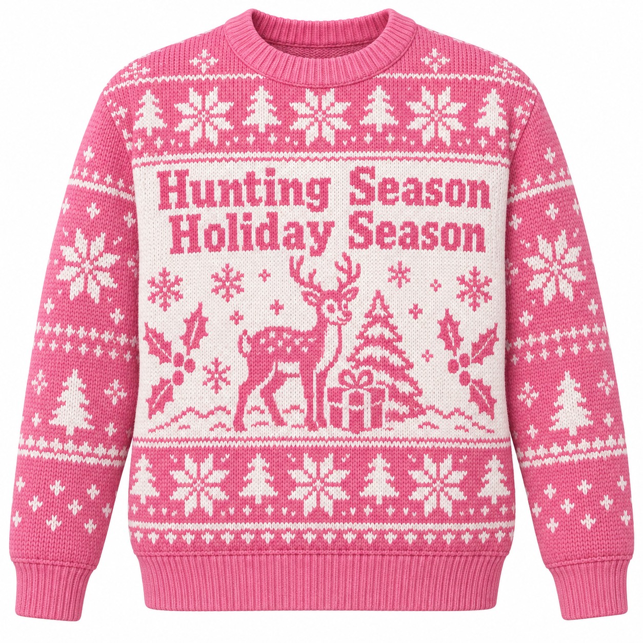 [popular-sweater:PX-07-06:front] Hunting Season Holiday Season Ugly Christmas Sweatshirt - Front view