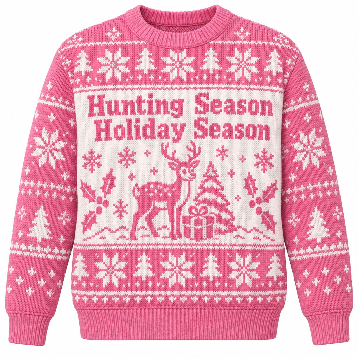 [popular-sweater:PX-07-06:front] Hunting Season Holiday Season Ugly Christmas Sweatshirt - Front view