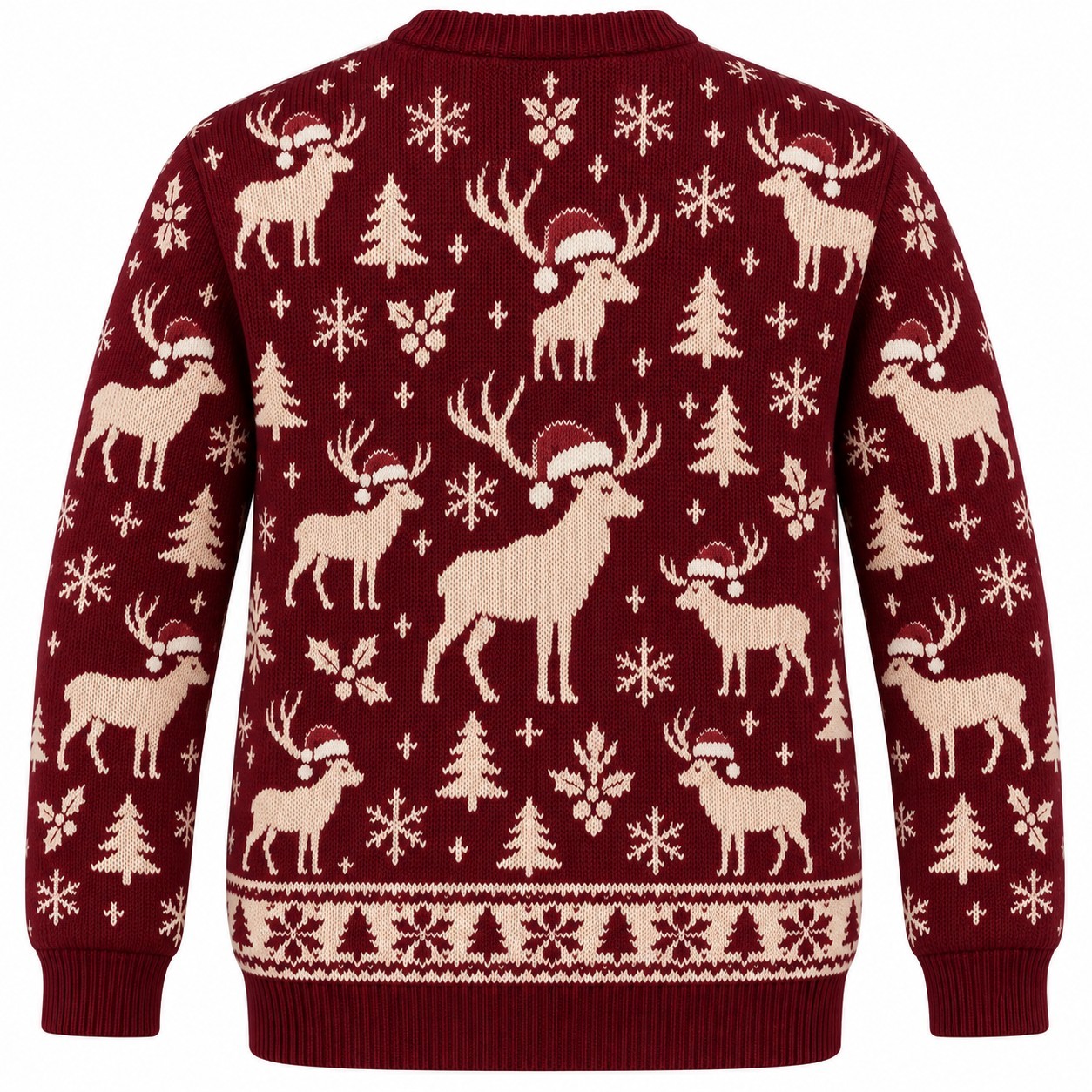 [popular-sweater:PX-07-12:back] Elk Yeah Christmas Ugly Christmas Sweatshirt - Back view