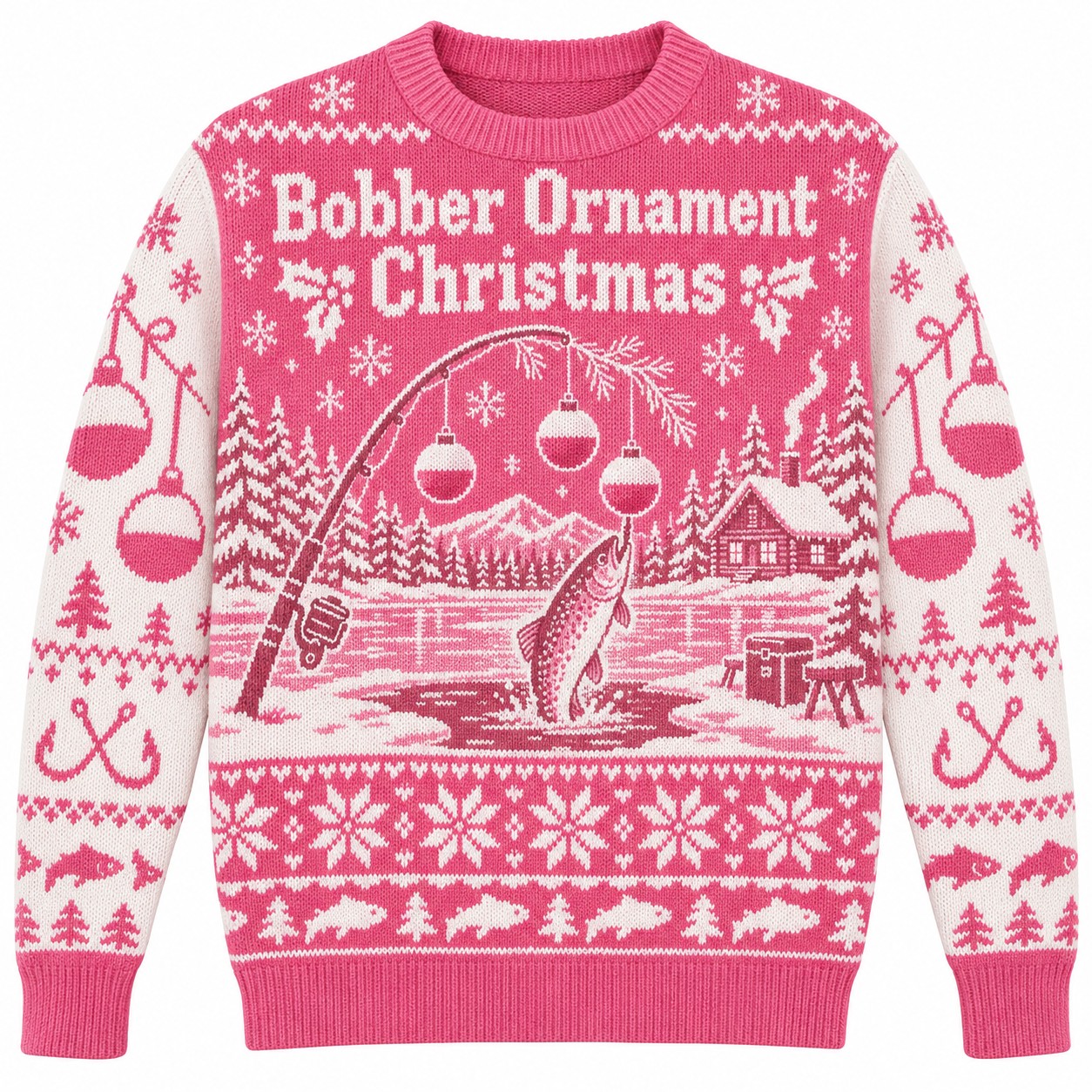 [popular-sweater:PX-08-14:front] Bobber Ornament Christmas Ugly Christmas Sweatshirt - Front view