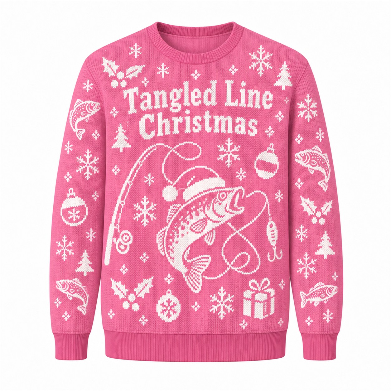 [popular-sweater:PX-08-22:front] Tangled Line Christmas Ugly Christmas Sweatshirt - Front view
