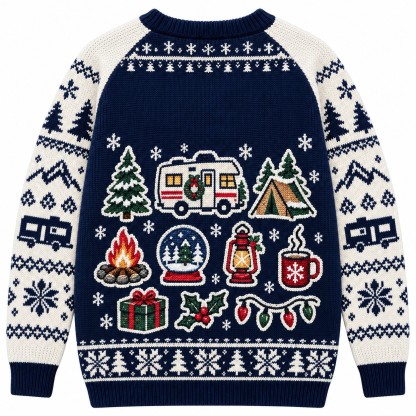 [popular-sweater:PX-09-03:back] RV There Yet Christmas Ugly Christmas Sweatshirt - Back view