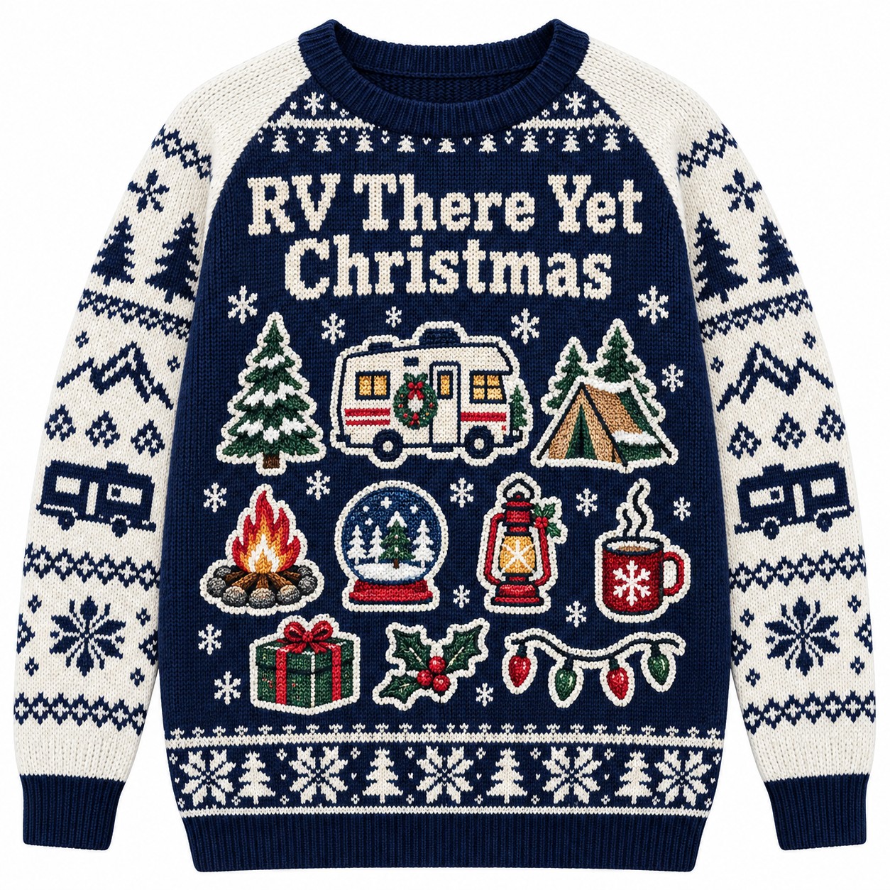 [popular-sweater:PX-09-03:front] RV There Yet Christmas Ugly Christmas Sweatshirt - Front view