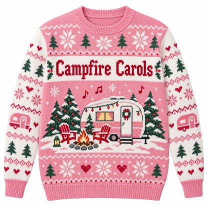 [popular-sweater:PX-09-06:front] Campfire Carols Ugly Christmas Sweatshirt - Front view