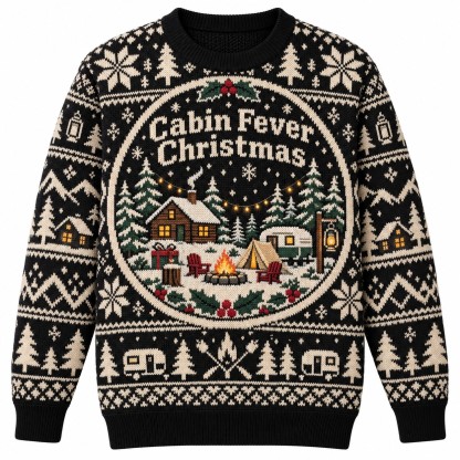 [popular-sweater:PX-09-10:front] Cabin Fever Christmas Ugly Christmas Sweatshirt - Front view