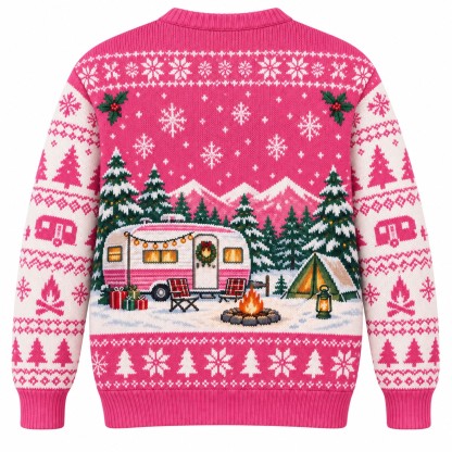 [popular-sweater:PX-09-14:back] Pine Tree Park Christmas Ugly Christmas Sweatshirt - Back view