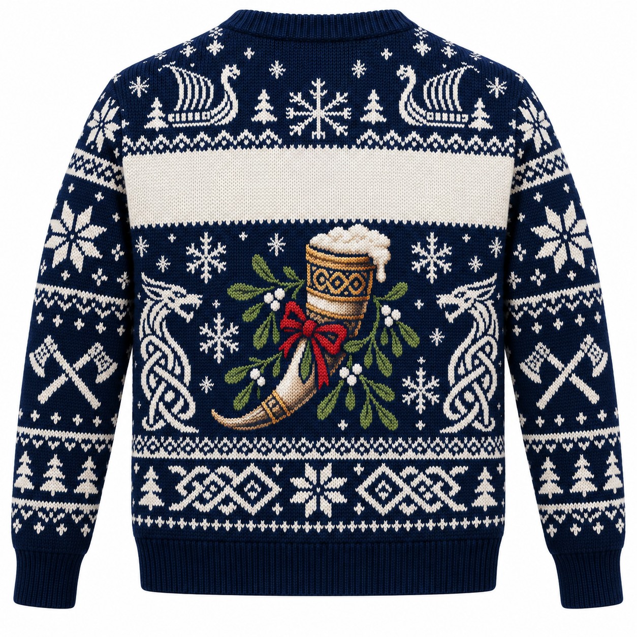 [popular-sweater:PX-10-11:back] Mead And Mistletoe Ugly Christmas Sweatshirt - Back view