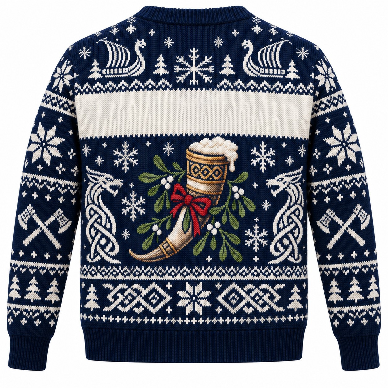 [popular-sweater:PX-10-11:back] Mead And Mistletoe Ugly Christmas Sweatshirt - Back view