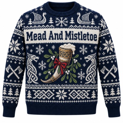 [popular-sweater:PX-10-11:front] Mead And Mistletoe Ugly Christmas Sweatshirt - Front view