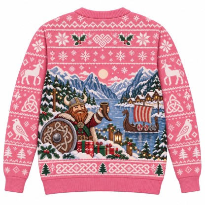 [popular-sweater:PX-10-14:back] Norse Knot Christmas Ugly Christmas Sweatshirt - Back view