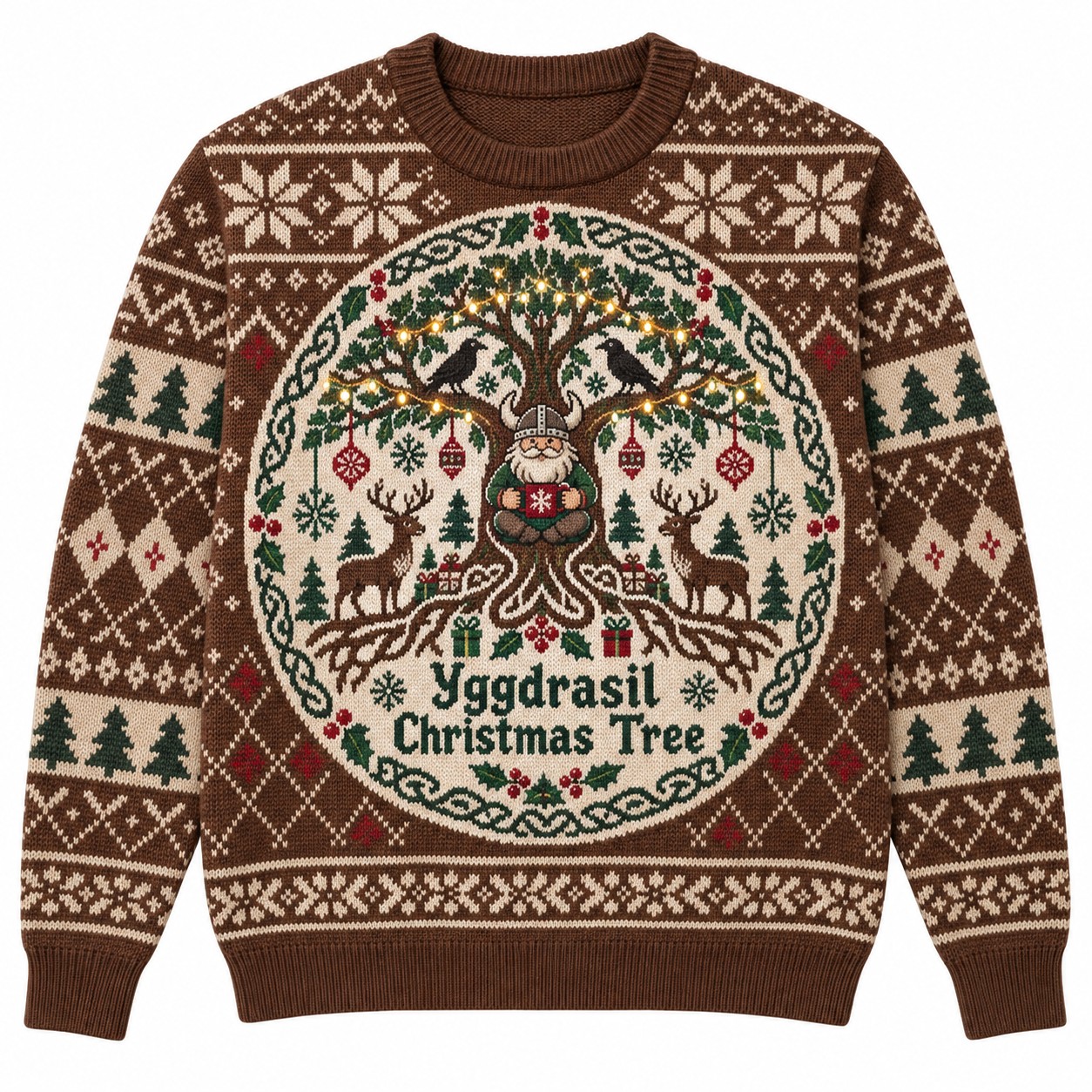 [popular-sweater:PX-10-15:front] Yggdrasil Christmas Tree Ugly Christmas Sweatshirt - Front view