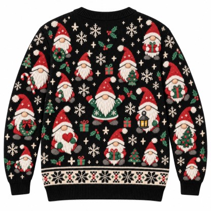 [popular-sweater:PX-11-02:back] Snow Place Like Gnome Ugly Christmas Sweatshirt - Back view