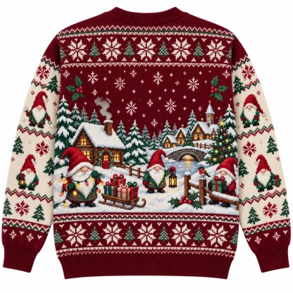 [popular-sweater:PX-11-04:back] Let It Gnome Ugly Christmas Sweatshirt - Back view