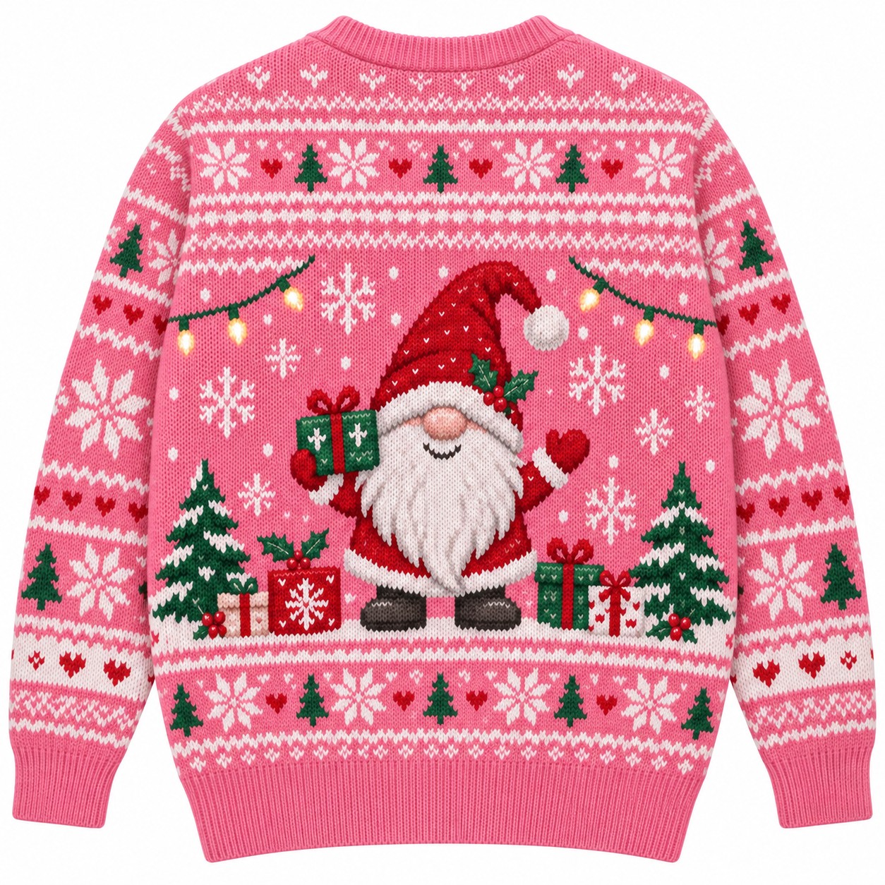 [popular-sweater:PX-11-06:back] Merry Gnomemas Ugly Christmas Sweatshirt - Back view