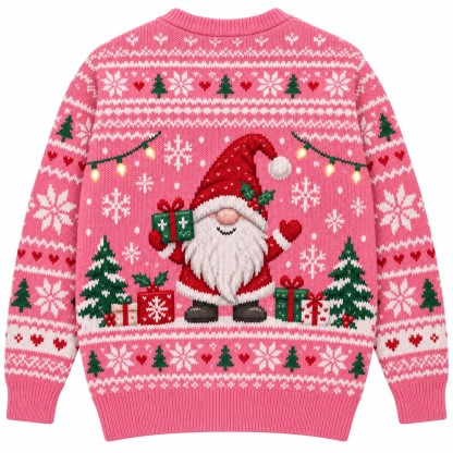 [popular-sweater:PX-11-06:back] Merry Gnomemas Ugly Christmas Sweatshirt - Back view