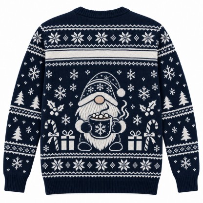 [popular-sweater:PX-11-11:back] Gnome Hot Cocoa Ugly Christmas Sweatshirt - Back view