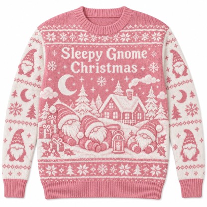 [popular-sweater:PX-11-14:front] Sleepy Gnome Christmas Ugly Christmas Sweatshirt - Front view