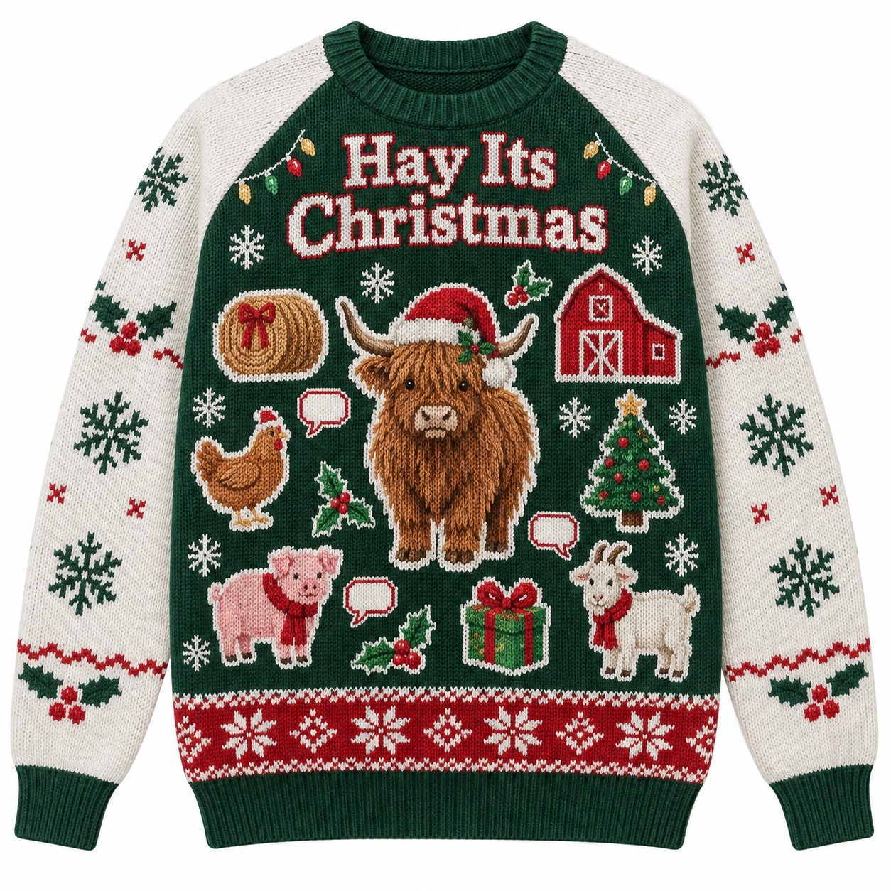[popular-sweater:PX-12-13:front] Hay Its Christmas Ugly Christmas Sweatshirt - Front view