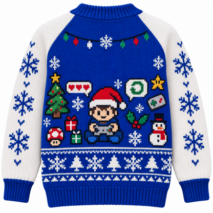 [popular-sweater:PX-14-08:back] Respawn At Christmas Ugly Christmas Sweatshirt - Back view