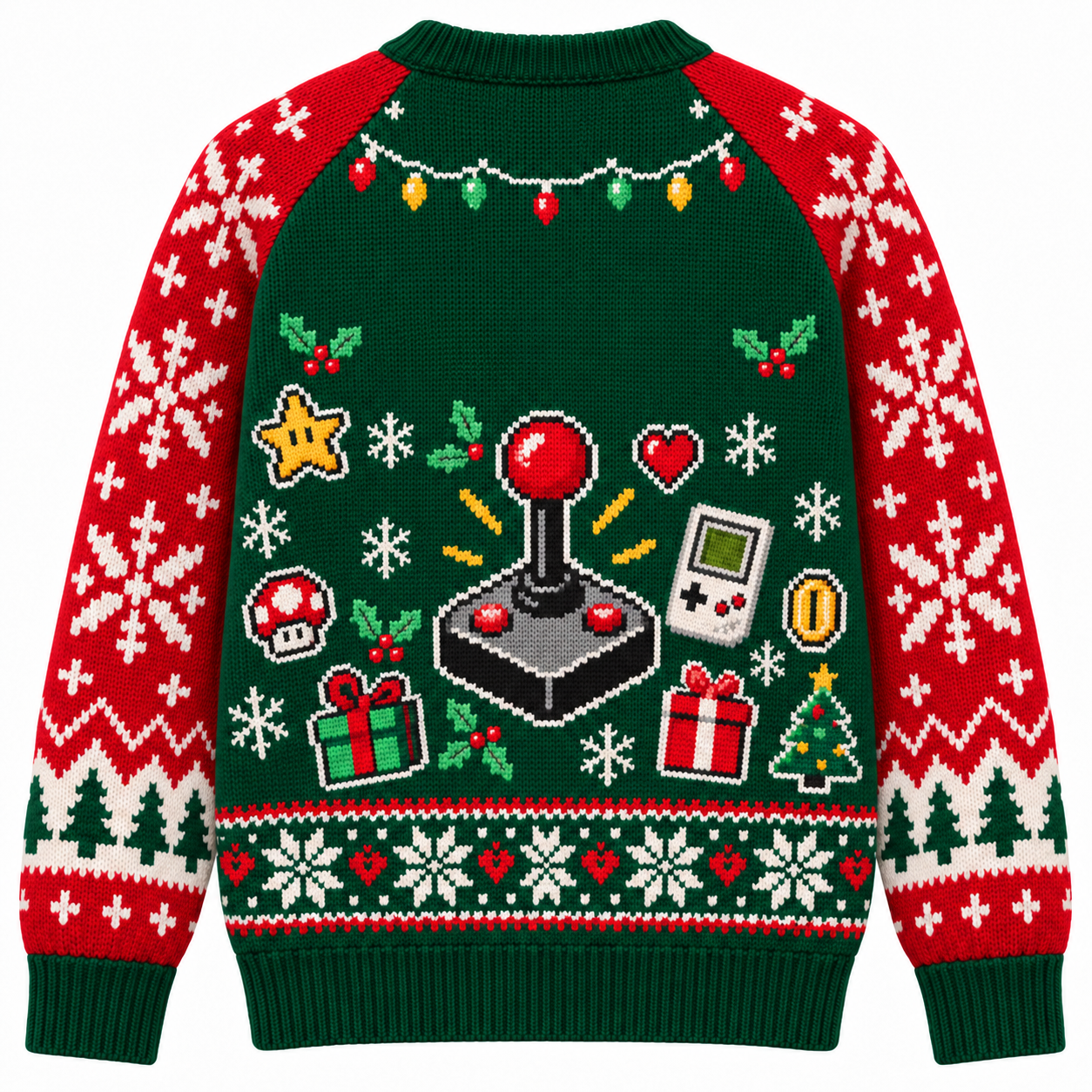 [popular-sweater:PX-14-13:back] Joystick Jingle Ugly Christmas Sweatshirt - Back view