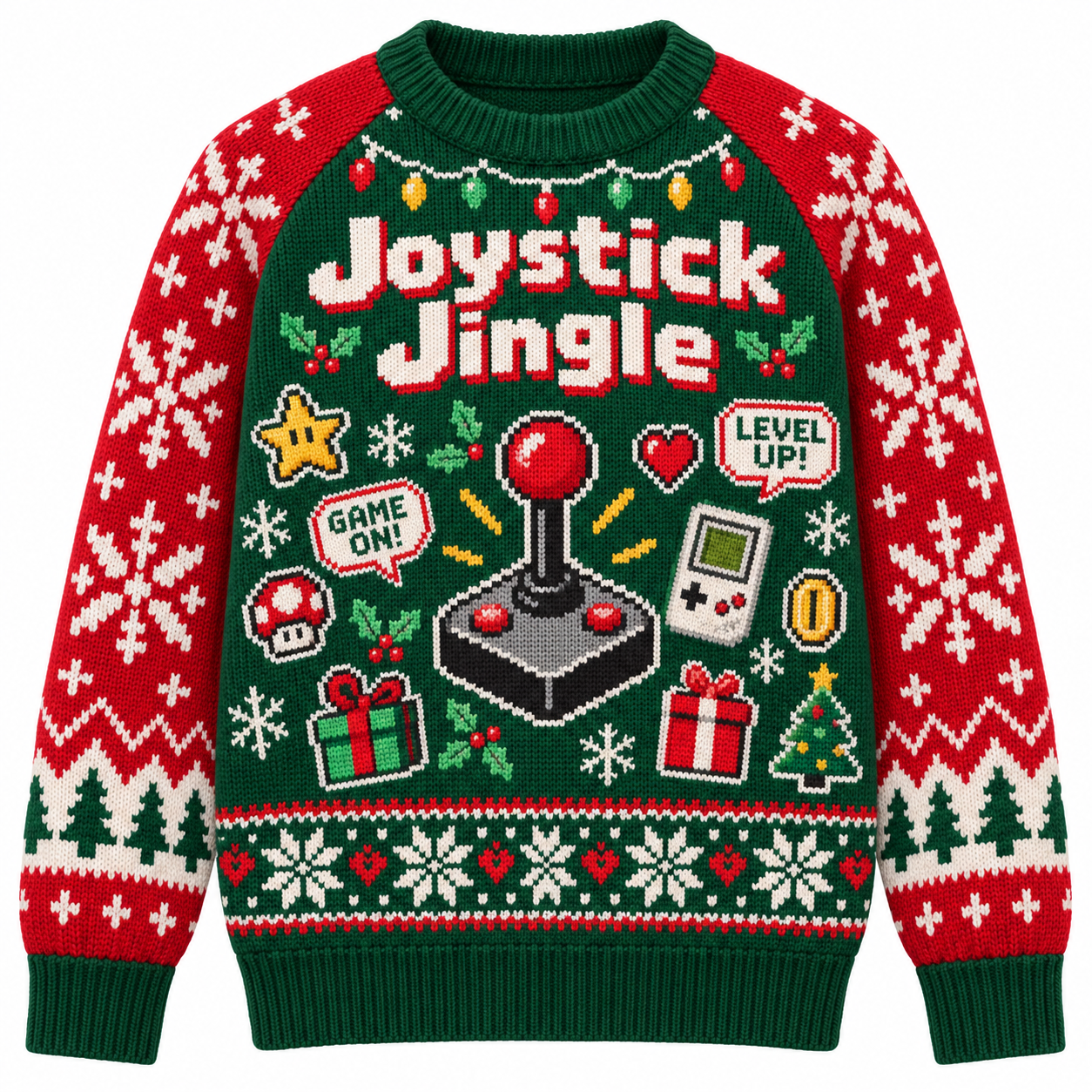 [popular-sweater:PX-14-13:front] Joystick Jingle Ugly Christmas Sweatshirt - Front view