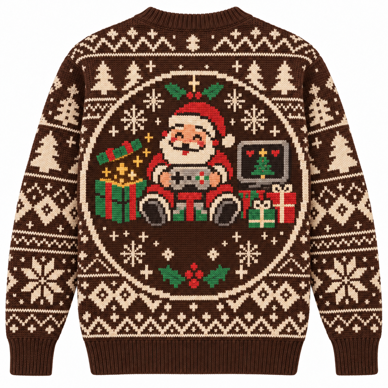 [popular-sweater:PX-14-15:back] Loot Box Christmas Gift Ugly Christmas Sweatshirt - Back view