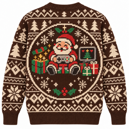 [popular-sweater:PX-14-15:back] Loot Box Christmas Gift Ugly Christmas Sweatshirt - Back view