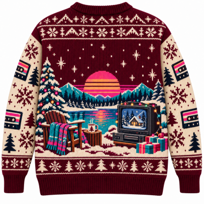 [popular-sweater:PX-15-04:back] Neon Noel Ugly Christmas Sweatshirt - Back view