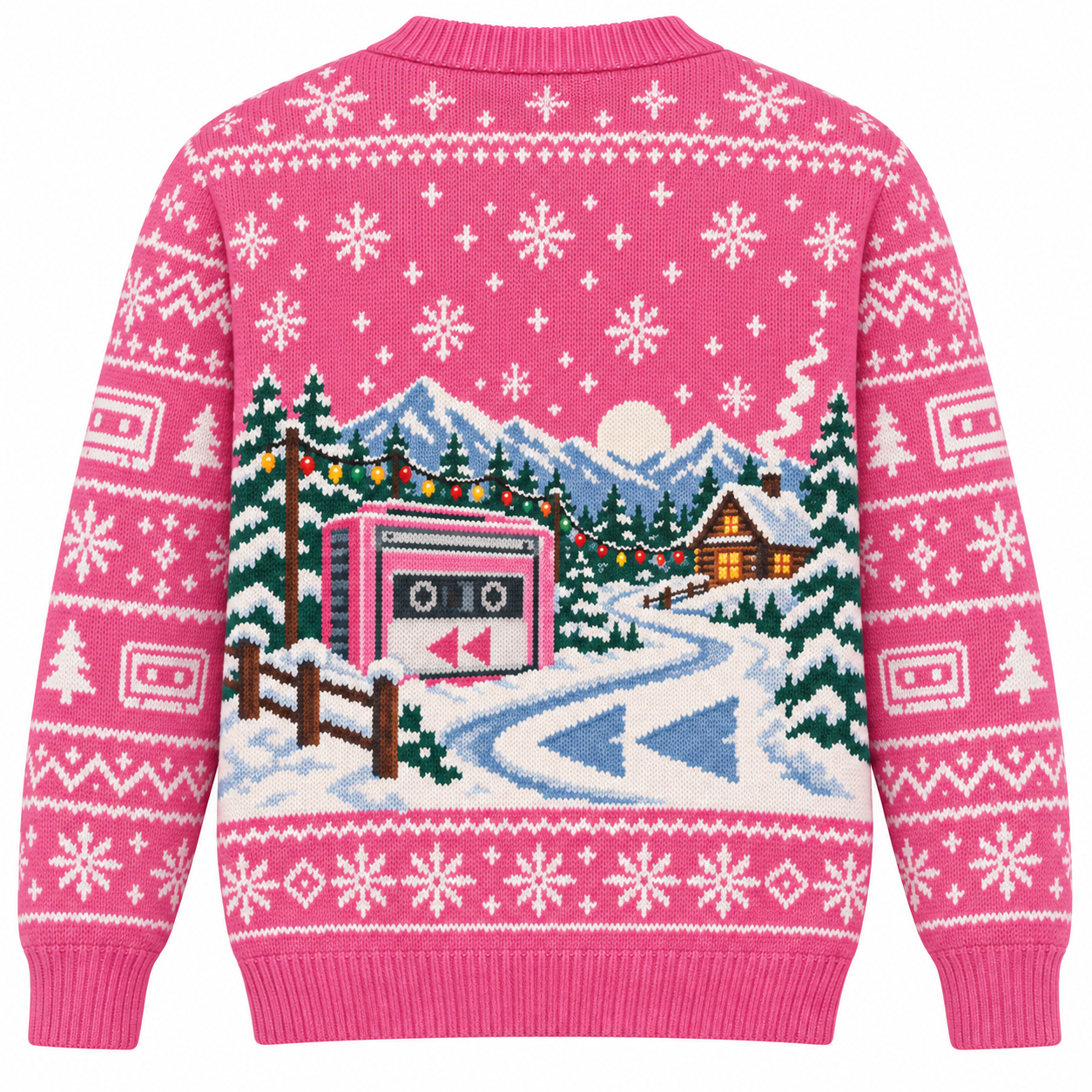 [popular-sweater:PX-15-14:back] Rewind To Christmas Ugly Christmas Sweatshirt - Back view