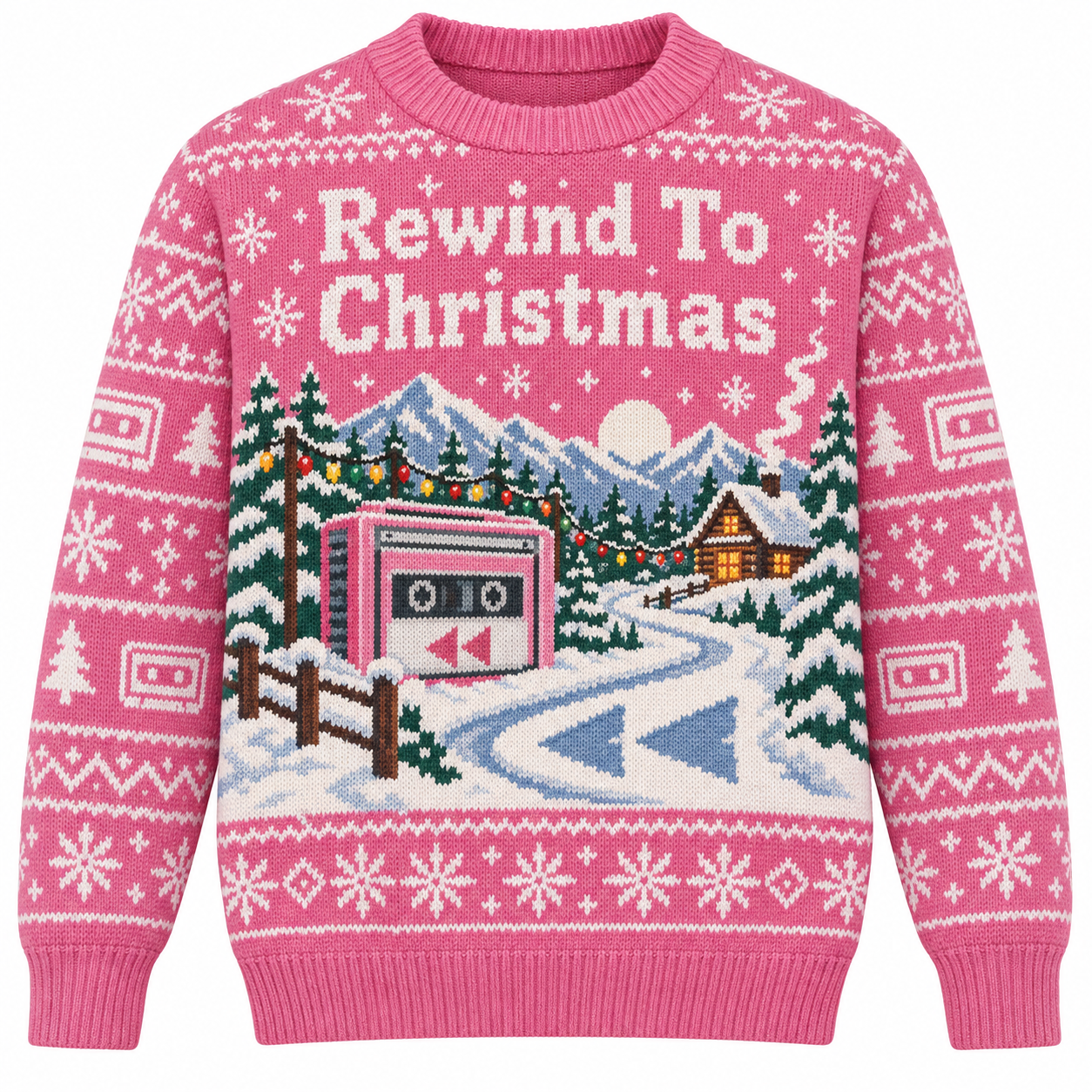 [popular-sweater:PX-15-14:front] Rewind To Christmas Ugly Christmas Sweatshirt - Front view