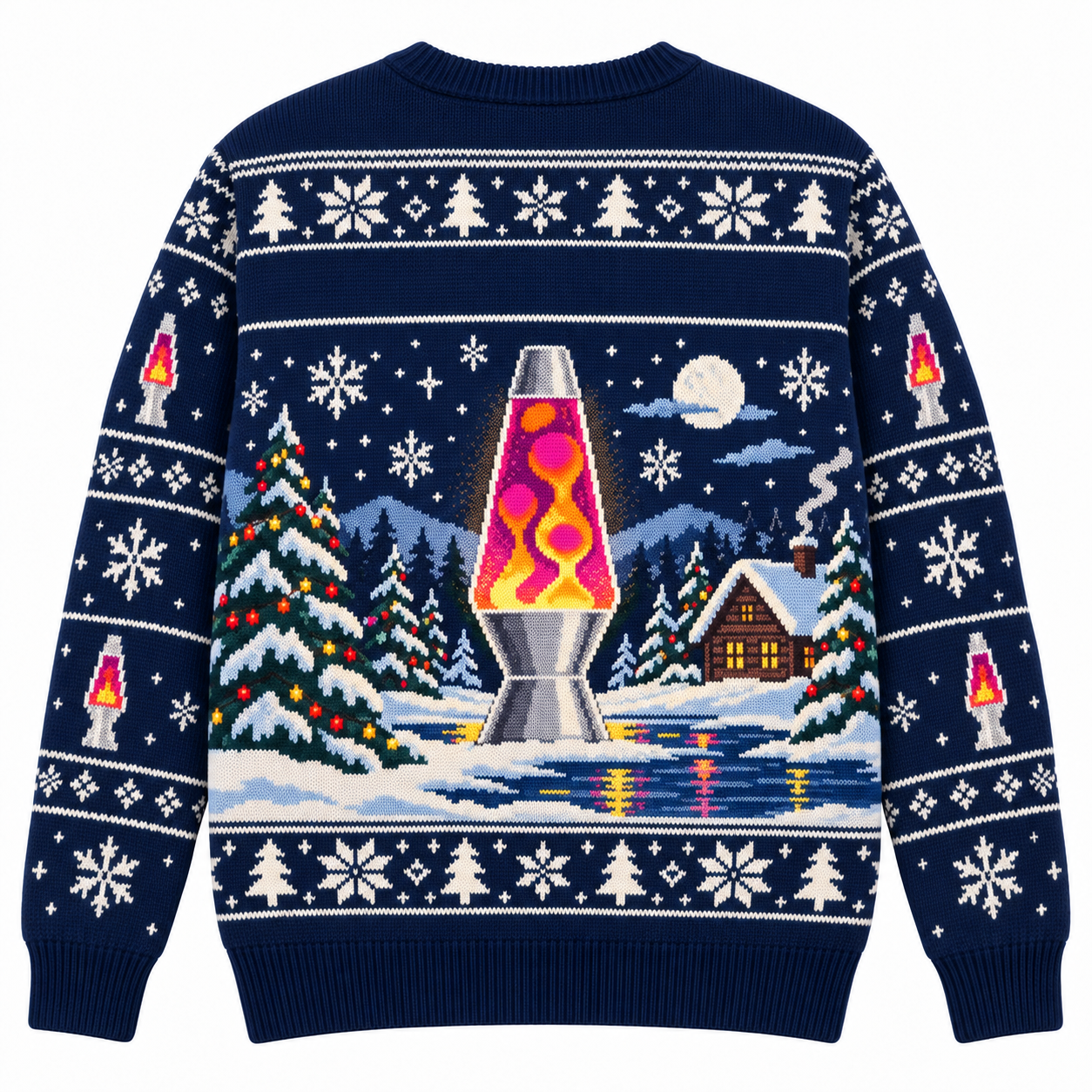 [popular-sweater:PX-15-19:back] Lava Lamp Holidays Ugly Christmas Sweatshirt - Back view
