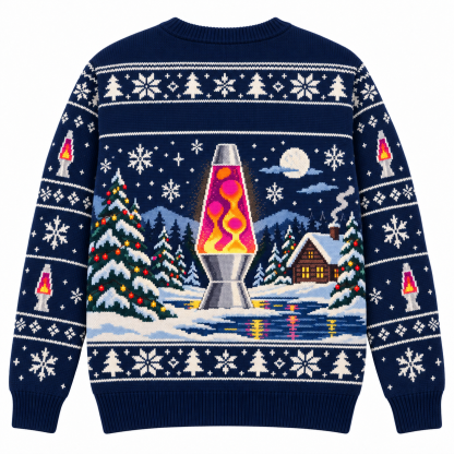[popular-sweater:PX-15-19:back] Lava Lamp Holidays Ugly Christmas Sweatshirt - Back view