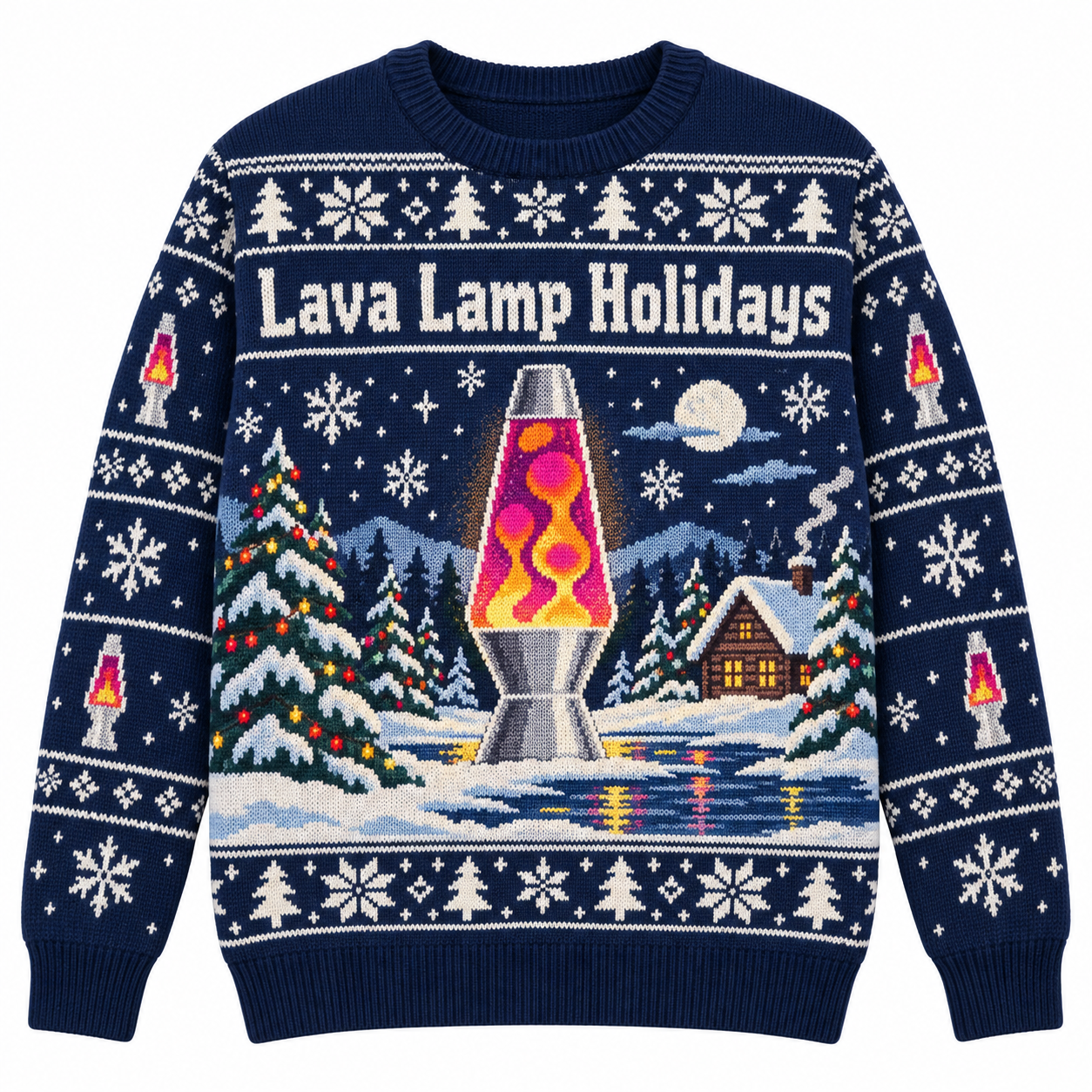 [popular-sweater:PX-15-19:front] Lava Lamp Holidays Ugly Christmas Sweatshirt - Front view