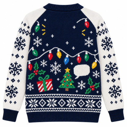 [popular-sweater:PX-16-03:back] Lit For Christmas Ugly Christmas Sweatshirt - Back view