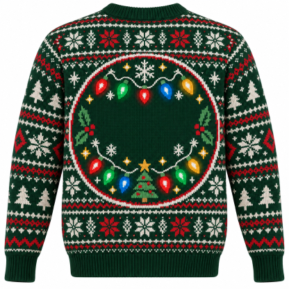 [popular-sweater:PX-16-05:back] Bright Night Christmas Lights Ugly Christmas Sweatshirt - Back view