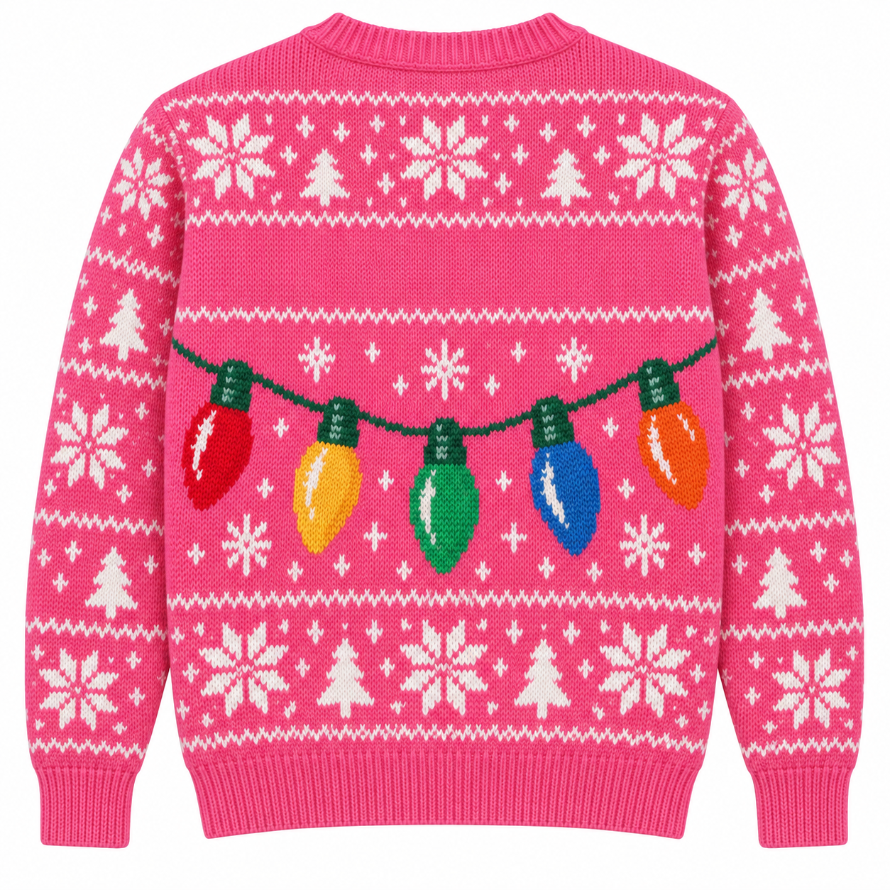 [popular-sweater:PX-16-06:back] Big Bulb Christmas Vintage Ugly Christmas Sweatshirt - Back view