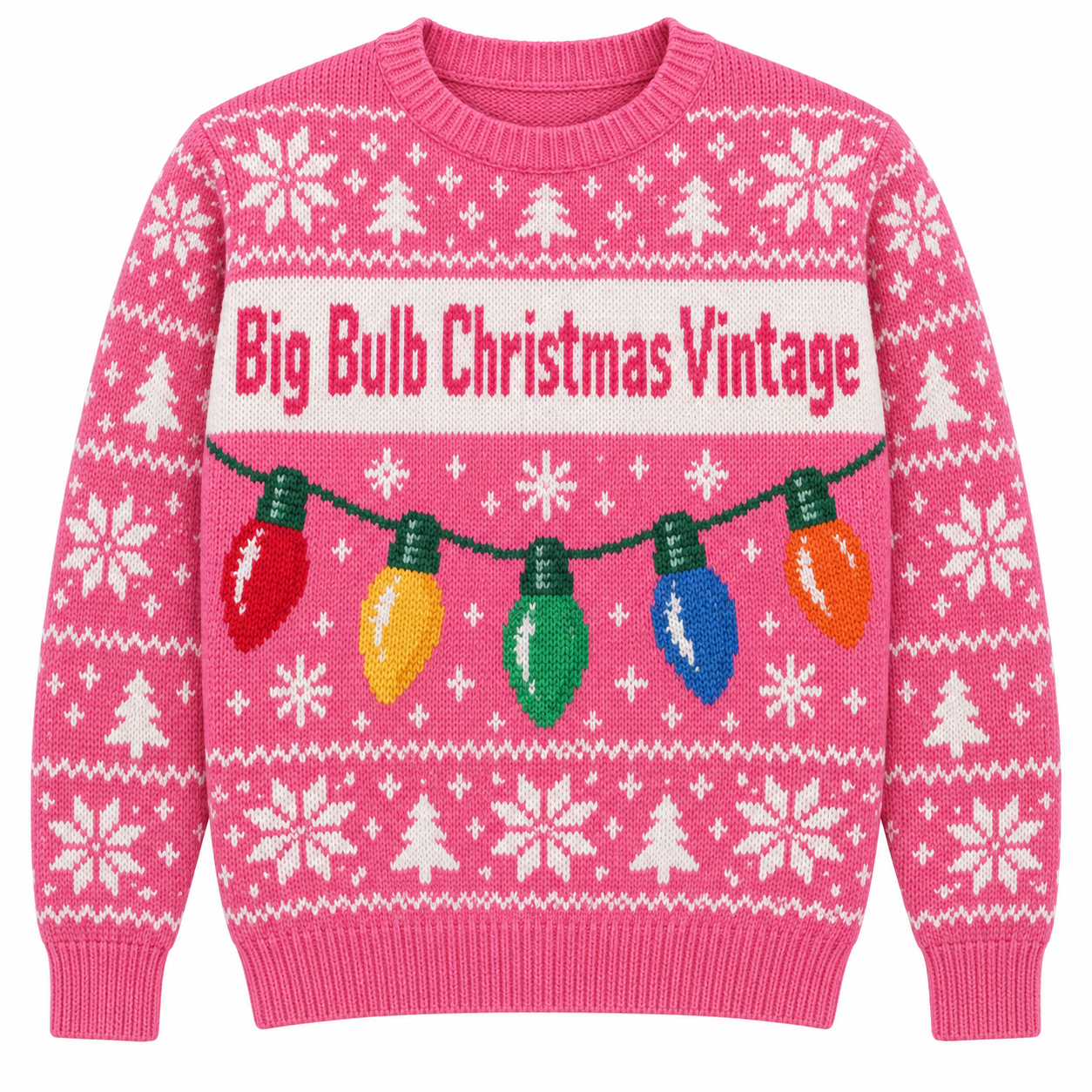[popular-sweater:PX-16-06:front] Big Bulb Christmas Vintage Ugly Christmas Sweatshirt - Front view