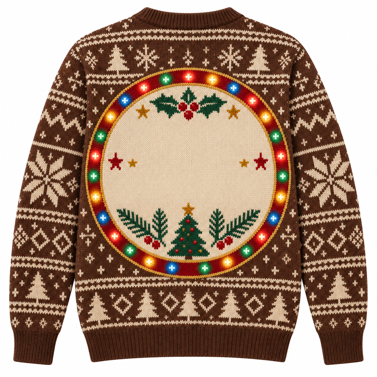 [popular-sweater:PX-16-15:back] Marquee Merry Christmas Ugly Christmas Sweatshirt - Back view
