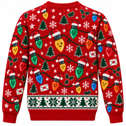 [popular-sweater:PX-16-17:back] Lights Out Naughty List Ugly Christmas Sweatshirt - Back view