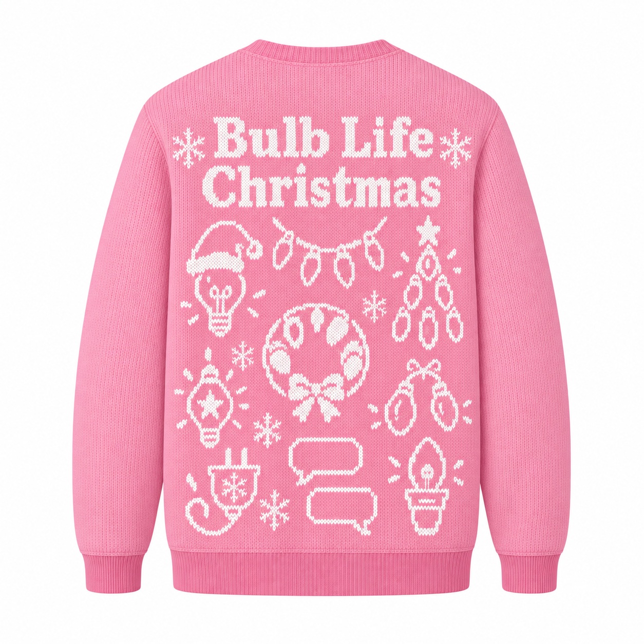 [popular-sweater:PX-16-22:back] Bulb Life Christmas Ugly Christmas Sweatshirt - Back view