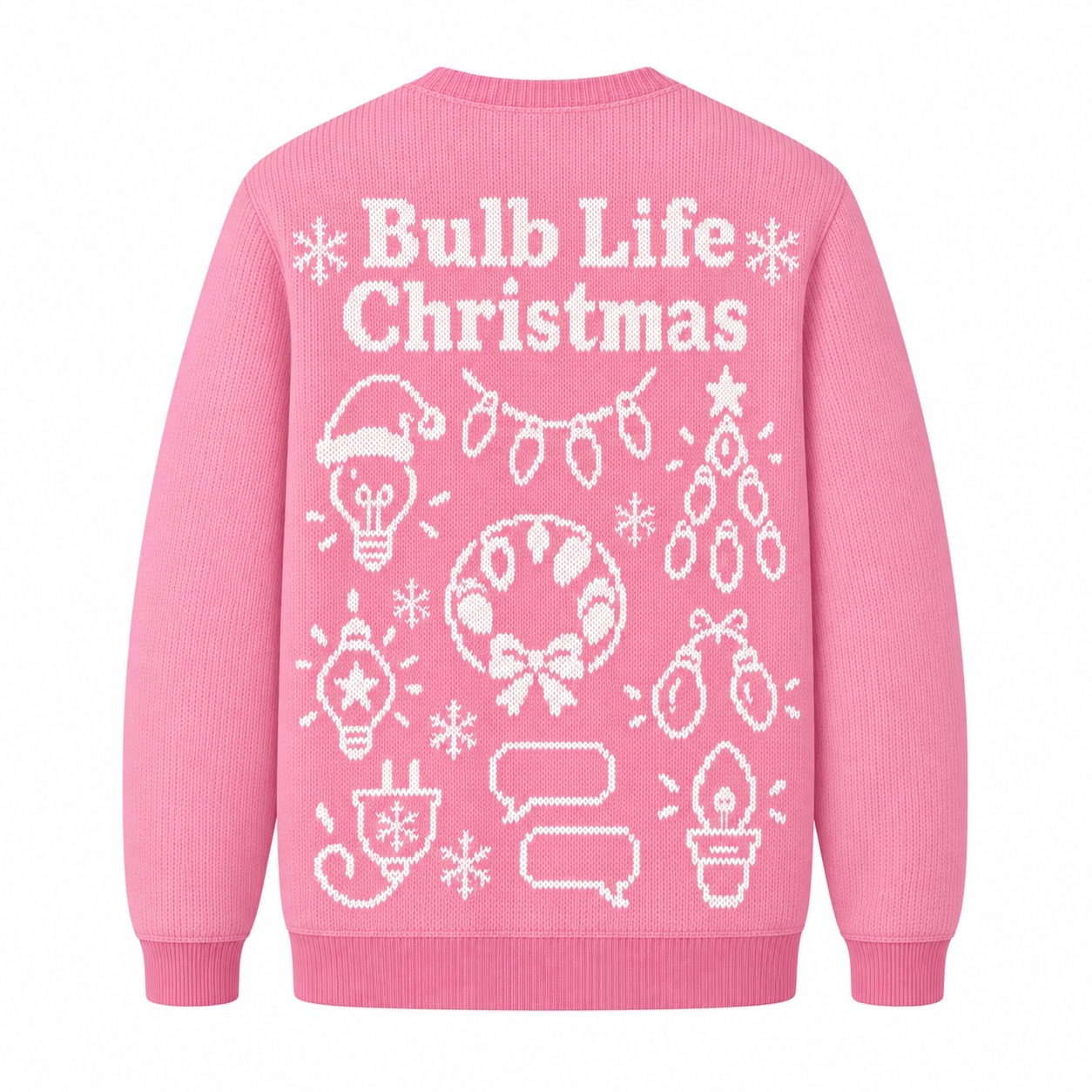 [popular-sweater:PX-16-22:back] Bulb Life Christmas Ugly Christmas Sweatshirt - Back view