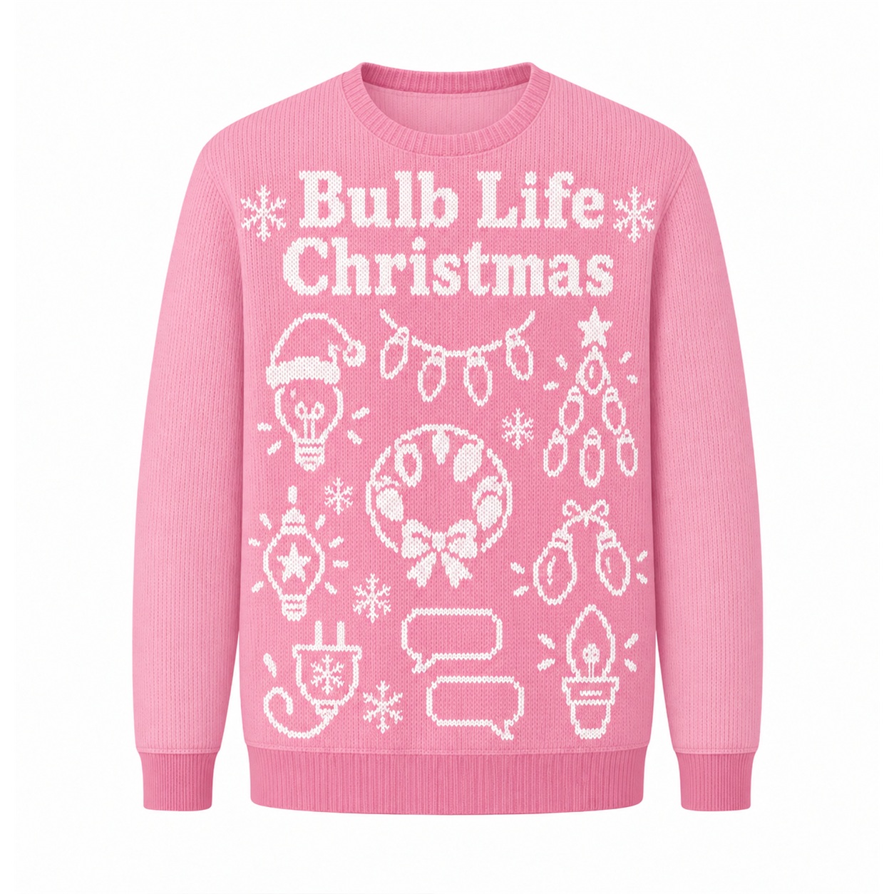 [popular-sweater:PX-16-22:front] Bulb Life Christmas Ugly Christmas Sweatshirt - Front view