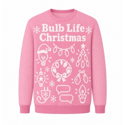 [popular-sweater:PX-16-22:front] Bulb Life Christmas Ugly Christmas Sweatshirt - Front view